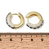 Brass Micro Pave Cubic Zirconia Hoop Earrings KK-CBA8324-22G-7