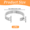 1Pc 304 Stainless Steel Grooved Cuff Bangles BJEW-SC0001-74P-2