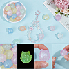 28Pcs 7 Colors Luminous Acrylic Beads OACR-PA0002-07-7