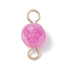 Natural Colorful Tourmaline Dice Connector Charms PALLOY-JF04323-02-3
