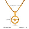 304 Stainless Steel Rhinestone Pendant Necklaces FS-WGDF7E7-04-1