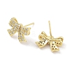 Brass with Cubic Zirconia Stud Earrings for Women EJEW-S217-B02-2