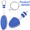 10Pcs Iron Plastic Keychains KEYC-GF0001-27B-6