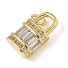 Rack Plating Brass Micro Pave Cubic Zirconia Pendants KK-K392-47G-2