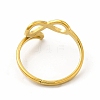 Ion Plating(IP) 304 Stainless Steel Hollow Out Infinity Finger Ring for Women RJEW-B027-14G-3
