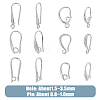 SUPERFINDINGS 36Pcs 6 Style Brass Earring Hooks KK-FH0006-37-2