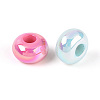 UV Plating Luminous Opaque Acrylic European Beads OACR-N154-04-3