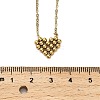 304 Stainless Steel Cluster Heart Pendant Necklaces for Women Men NJEW-Q028-11G-3