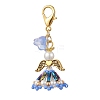 Handmade Glass Seed Beaded Angel Pendant Decorations HJEW-MZ00381-04-2