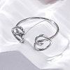 Heart 304 Stainless Steel Open Cuff Rings for Women RJEW-F174-07P-3