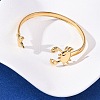 304 Stainless Steel Cuff Bangles for Women BJEW-C123-01A-G-3
