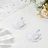 1 Pair 925 Sterling Silver Flower Dangle Stud Earrings EJEW-LP0007-097-3
