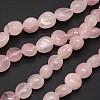 Nuggets Natural Madagascar Rose Quartz Beads Strands G-N0164-17-1