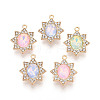 Alloy Glass Pendants PALLOY-N176-64KCG-1