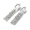 Clear Cubic Zirconia Dangle Stued Earrings EJEW-P214-01P-1