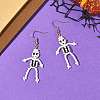 Halloween Glass Seed Bead Dangle Earrings EJEW-MZ00769-01-1