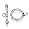 Non-Tarnish 201 Stainless Steel Toggle Clasps STAS-R115-03-1