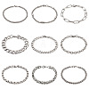 Unisex 304 Stainless Steel Chain Bracelets BJEW-TA0001-05P-1