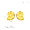 Elegant Stainless Steel Seashell Stud Earrings TI3103-6