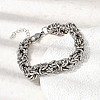 304 Stainless Steel Byzantine Chains Bracelets for Women BJEW-P399-01B-P-2