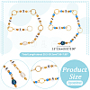 Acrylic Beaded Knitting Row Counter Chains HJEW-AB00591-2