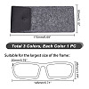   3Pcs 3 Colors PU Imitation Leather & Felt Slip-in Glasses Cases AJEW-PH0004-72-2