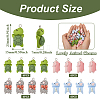 24Pcs 4 Styles Opaque Resin Pendants RESI-TA0002-07-4