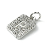 Rack Plating Brass Micro Pave Clear Cubic Zirconia Charms KK-G501-01P-P-2