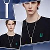 DIY Rectangle Pendant Necklace Making Kits DIY-UN0003-52-7