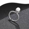 Heart Clover Brass Micro Pave Cubic Zirconia Cuff Bangles & Rings Sets for Women SJEW-R002-02P-01-3