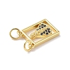 Rack Plating Brass Micro Pave Cubic Zirconia Pendants KK-E281-26G-4