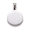 Non-Tarnish 304 Stainless Steel Pendants STAS-F252-16P-2