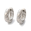 Clear Cubic Zirconia Star Hoop Earrings LS-EJEW-C022-06P-01-4