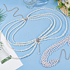 2Pcs 2 Styles Multi Layered ABS Plastic Pearl Beaded Chain Belts AJEW-FG0004-01-5