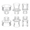 6Pcs 3 Styles CDouble-ended Glass Candlestick AJEW-OC0013-93-1