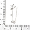 Star Brass Brooch Findings KK-Z132-01P-02-3