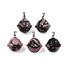 Natural Rhodonite Pendants PORC-T132-053J-1