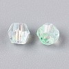 Transparent Spray Painted Glass Beads EGLA-N018-4mm-04-3