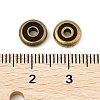 Rack Plating Flat Round Brass Beads KK-M302-01AG-3