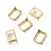Rectangle Octagon Brass Sew on Prong Settings KK-N0084-A04-13x18G-1