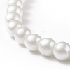 Glass Pearl Round Beaded Necklace for Men Women X-NJEW-JN03923-01-4