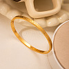Roman Number Pattern 304 Stainless Steel Hinged Bangles for Couple FS-WG2D392-08-1