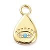 Brass Micro Pave Cubic Zirconia Pendants ZIRC-P085-15G-1