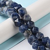 Natural Sodalite Star Cut Round Beads Strands G-M418-C05-01-2