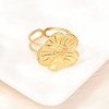 304 Stainless Steel Open Cuff Ring PW-WG89244-02-5