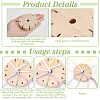 Wood Bracelet Knitters WOOD-WH0029-111-4
