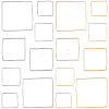 Square Brass Linking Rings KK-SC0001-76-1
