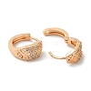 Brass Hoop Earrings with Rhinestone EJEW-K256-83KCG-2