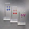 3Pcs L Shaped Acrylic Earring Displays Sets EDIS-WH0011-03-1