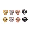 8Pcs 4 Color Rack Plating Hollow Brass Micro Pave Cubic Zirconia Beads sgZIRC-SZ0001-02-RS-1